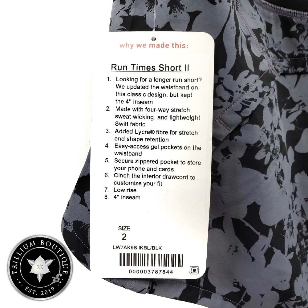 Lululemon Athletica Women's Run Times Shorts 2 NWT - Picture 6 of 9
